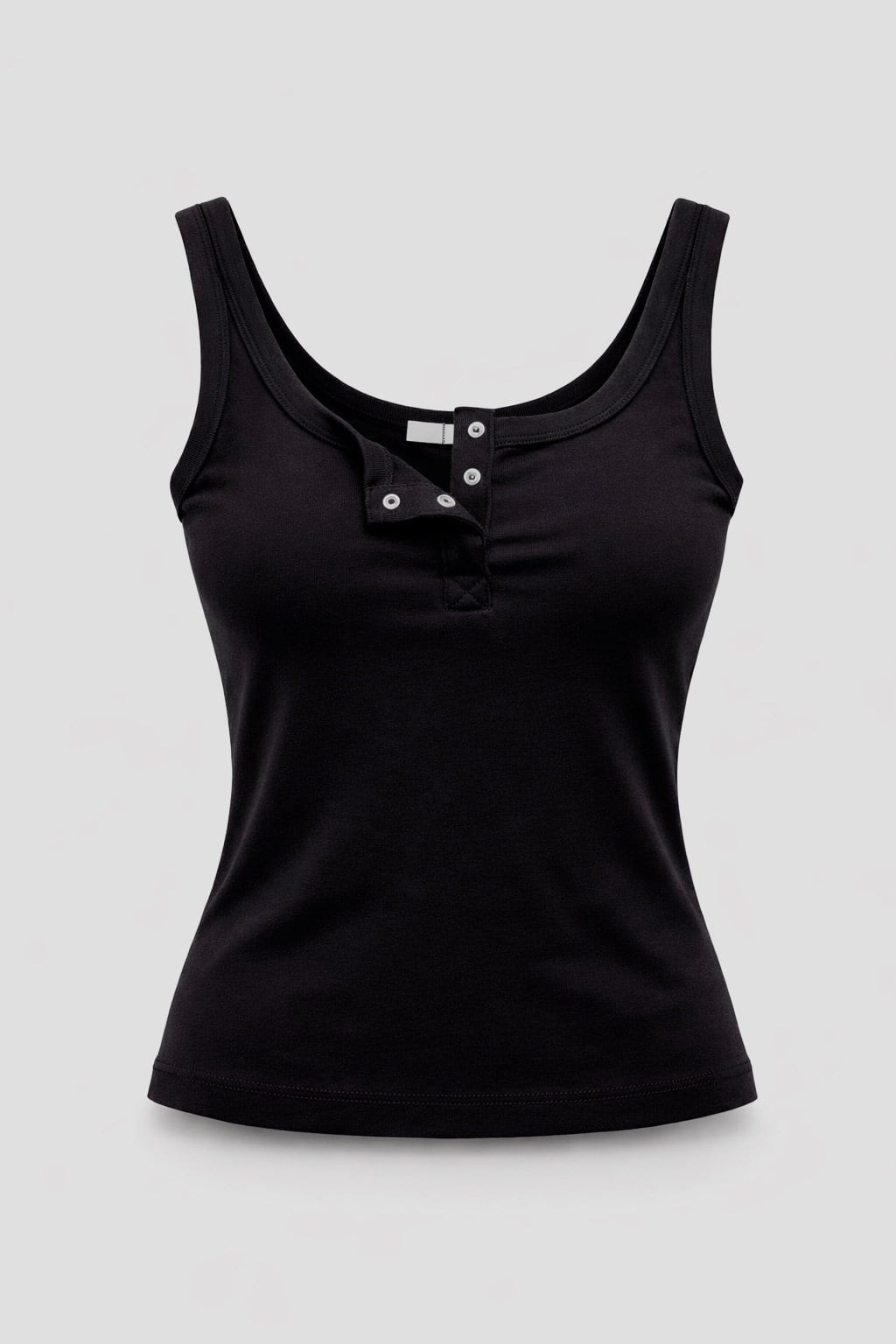 Siyah  Düğmeli Askılı Basic 