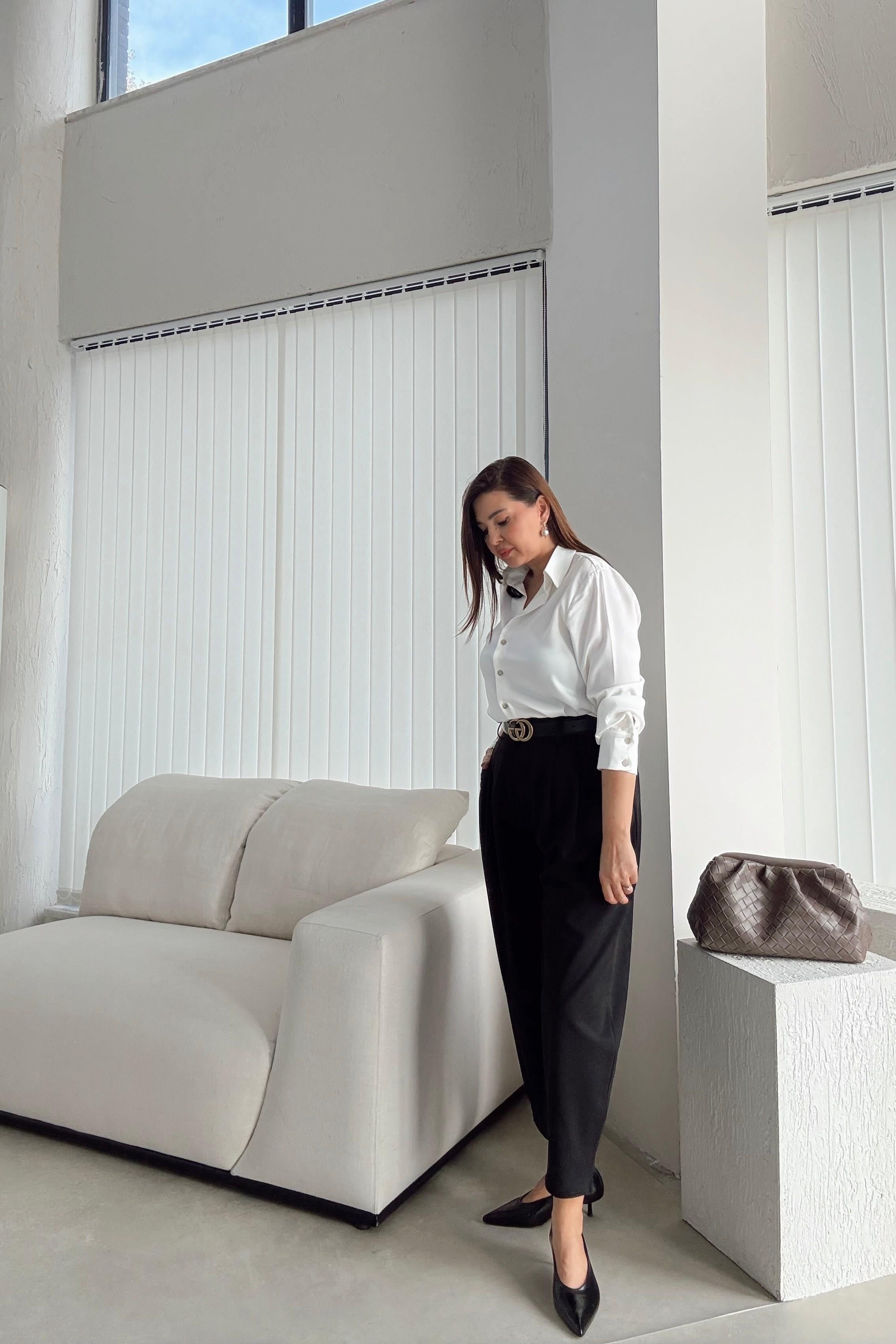 Siyah Kumaş Pantolon 