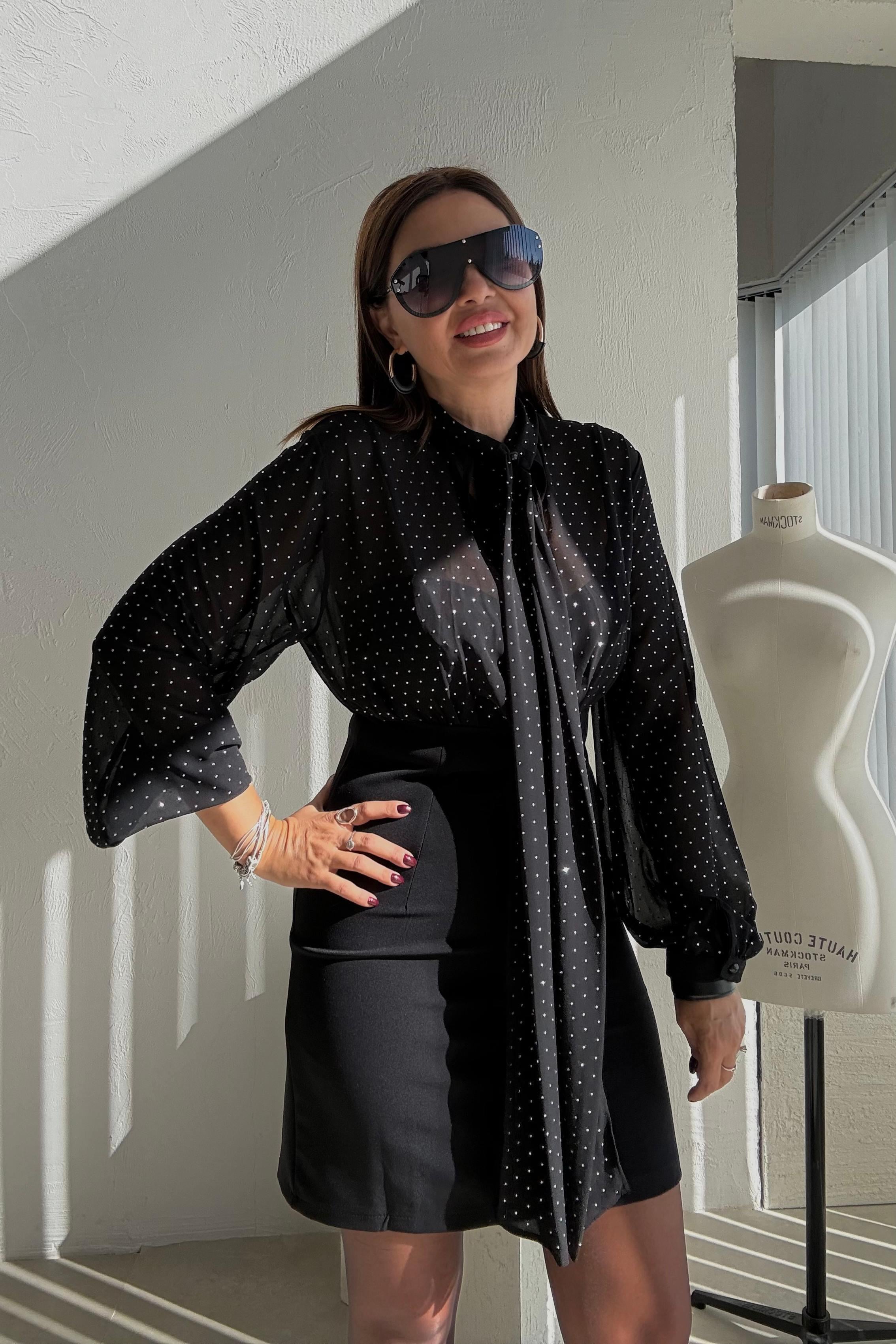 Siyah Taşlı Elbise 