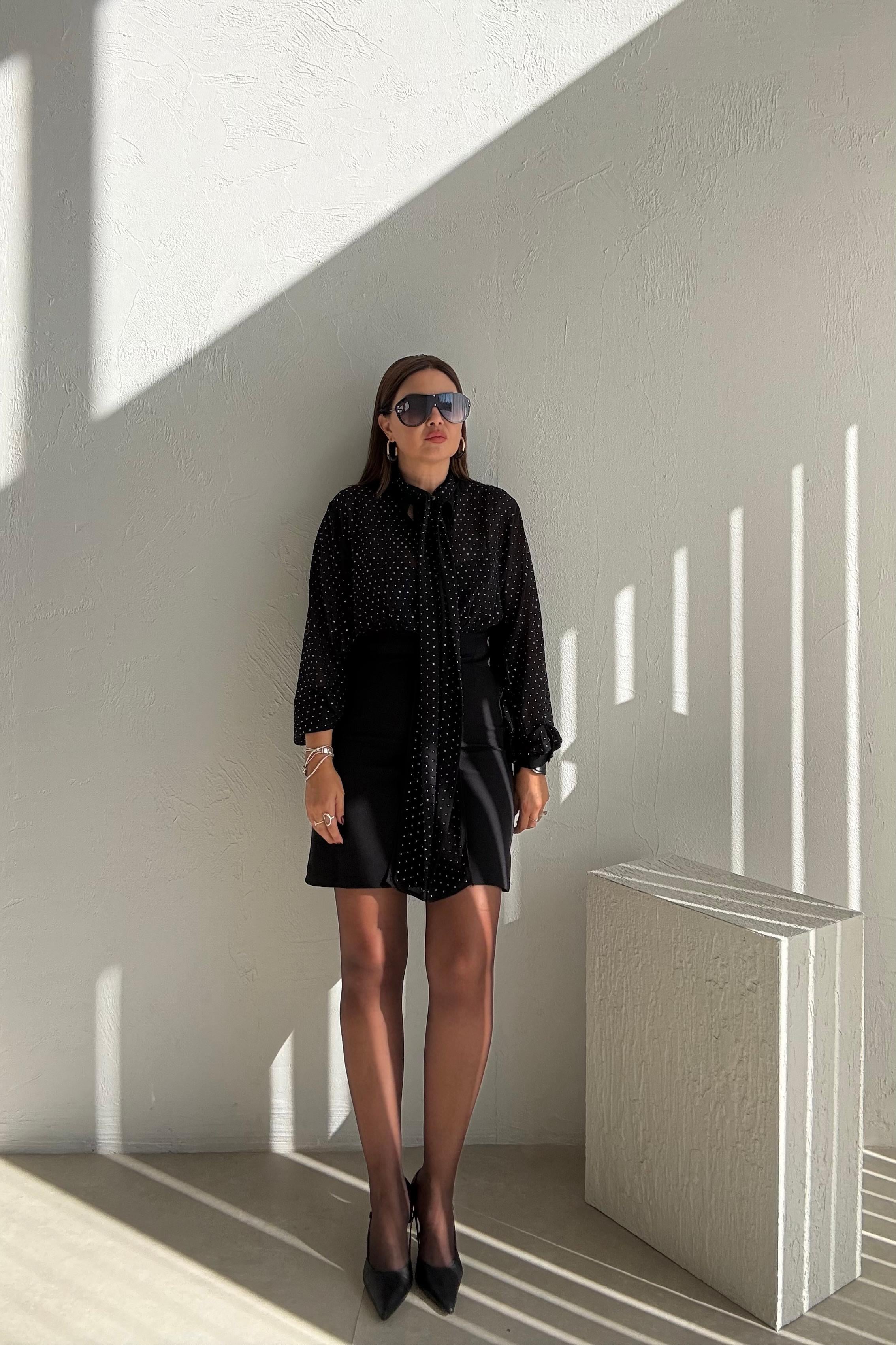 Siyah Taşlı Elbise 