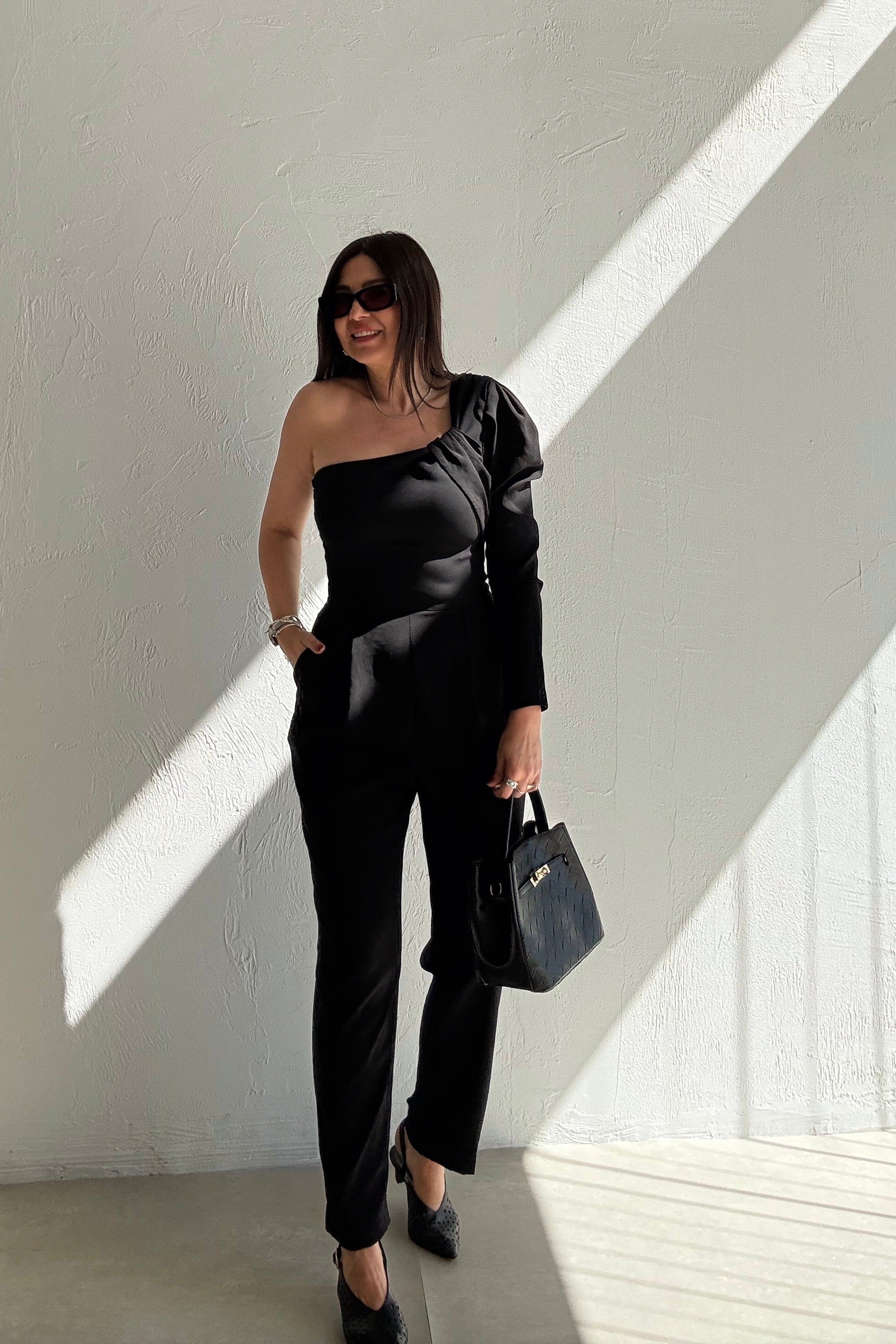 Tek Omuz Tulum SİYAH