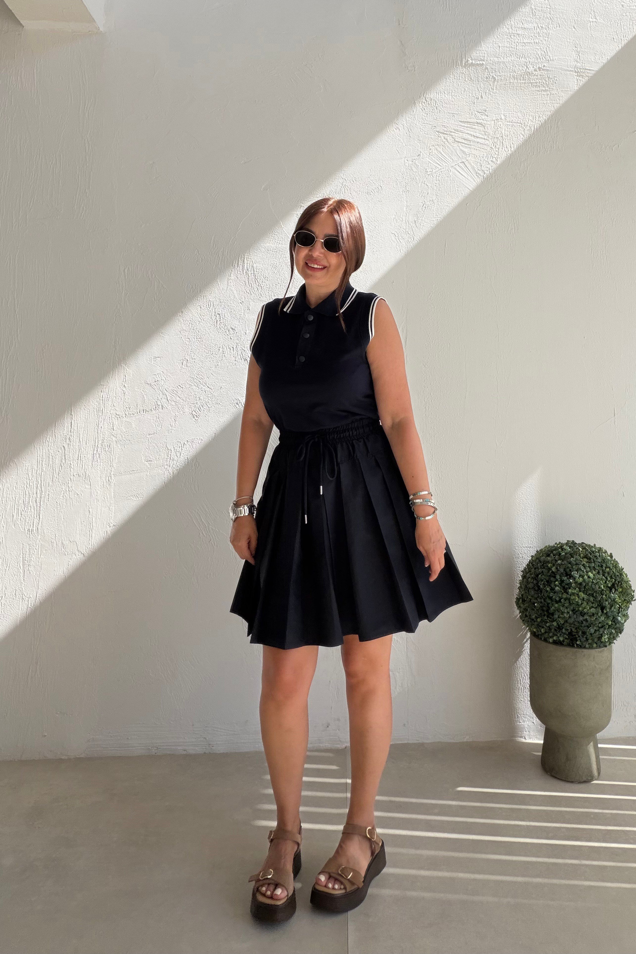 Vera Polo Elbise LACİVERT