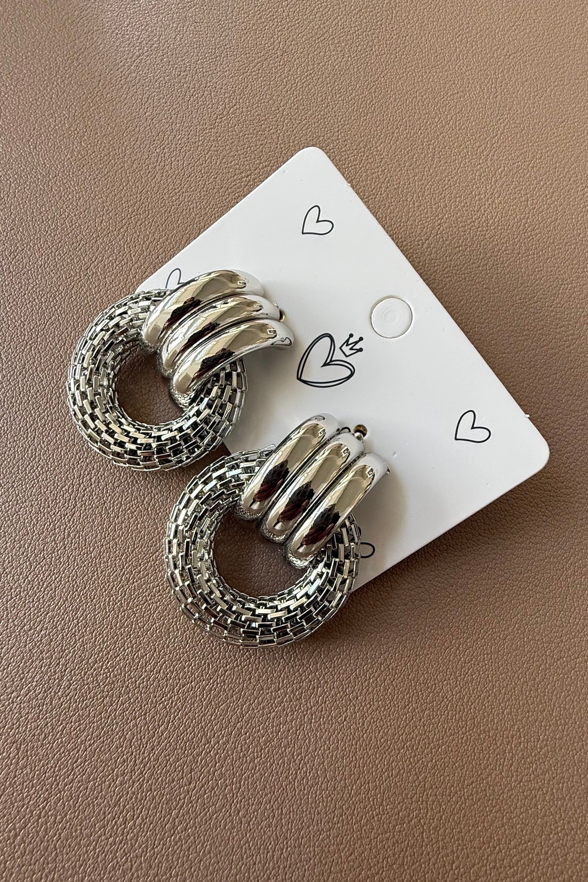 Yeni Silver Halat Küpe 