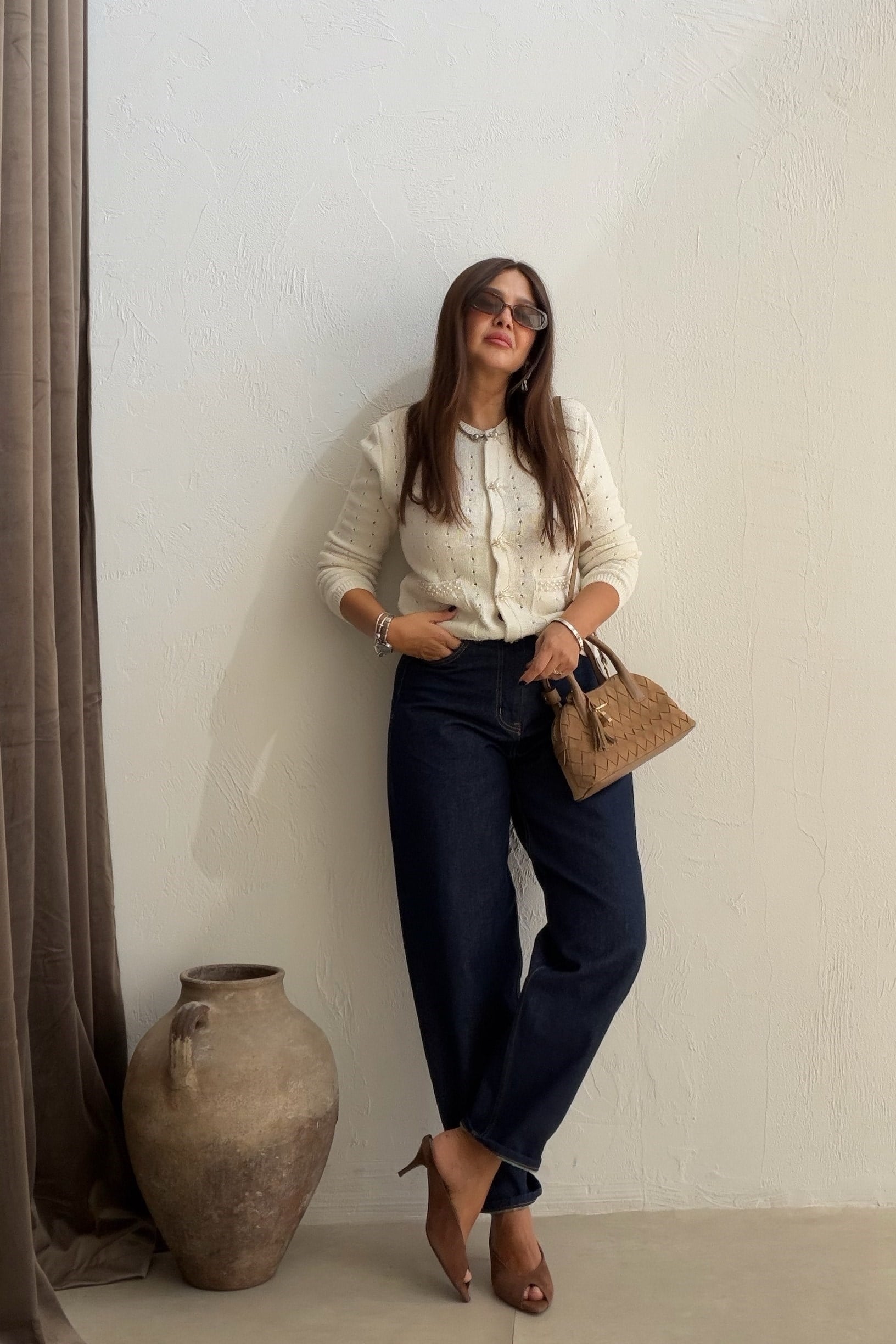 Yüksek Bel Mom Jean LACİVERT