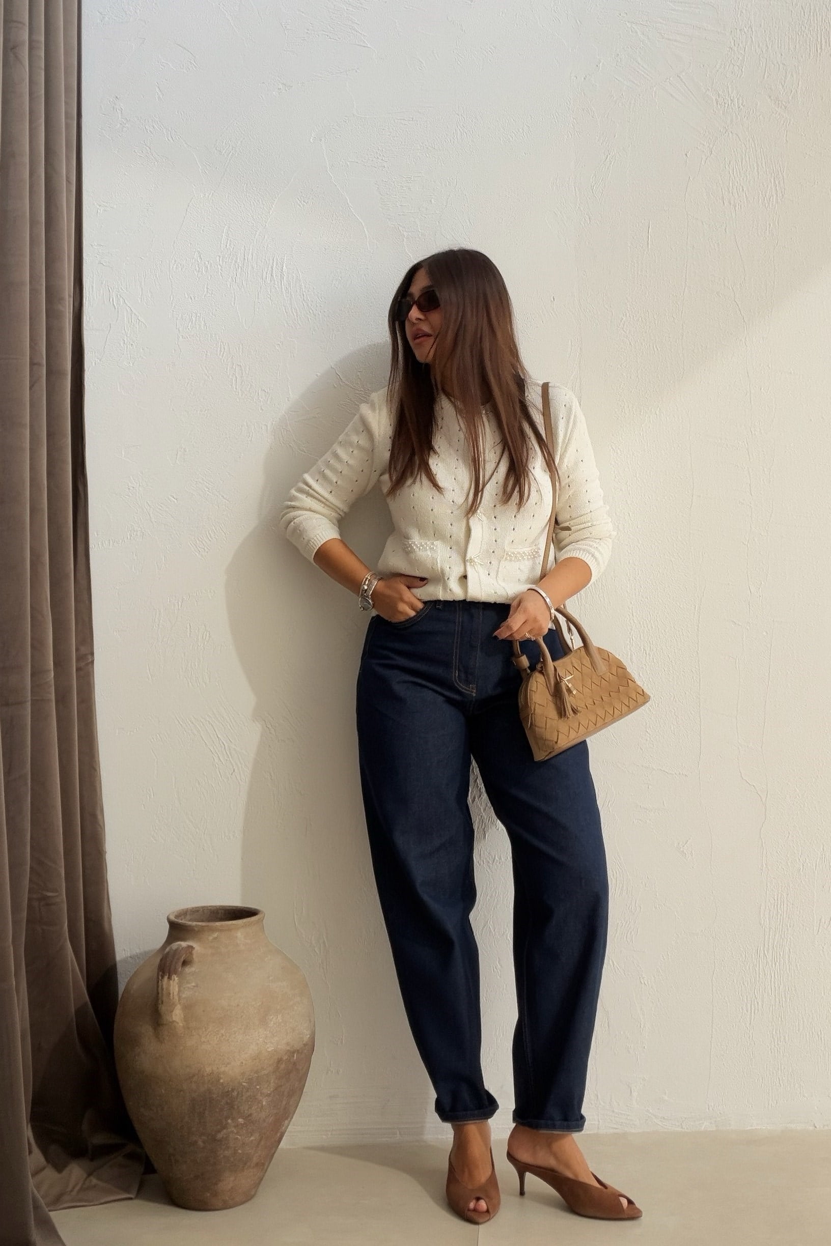 Yüksek Bel Mom Jean LACİVERT