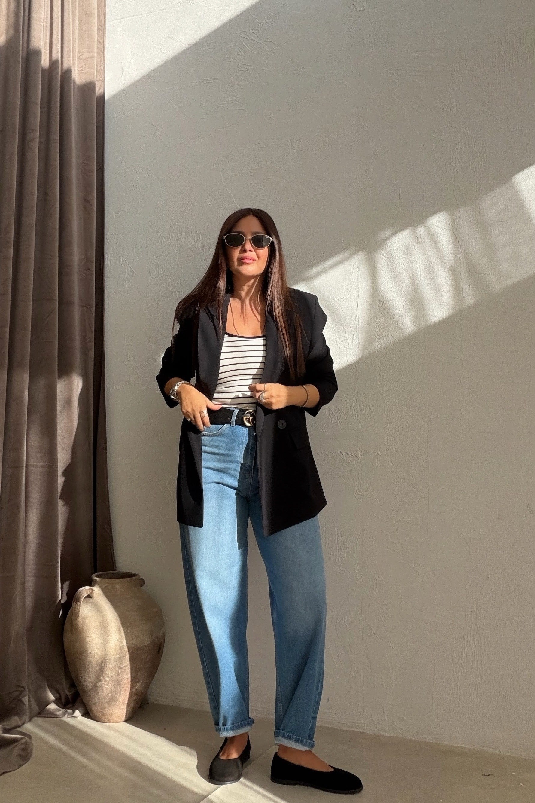 Yüksek Bel Mom Jean MAVİ
