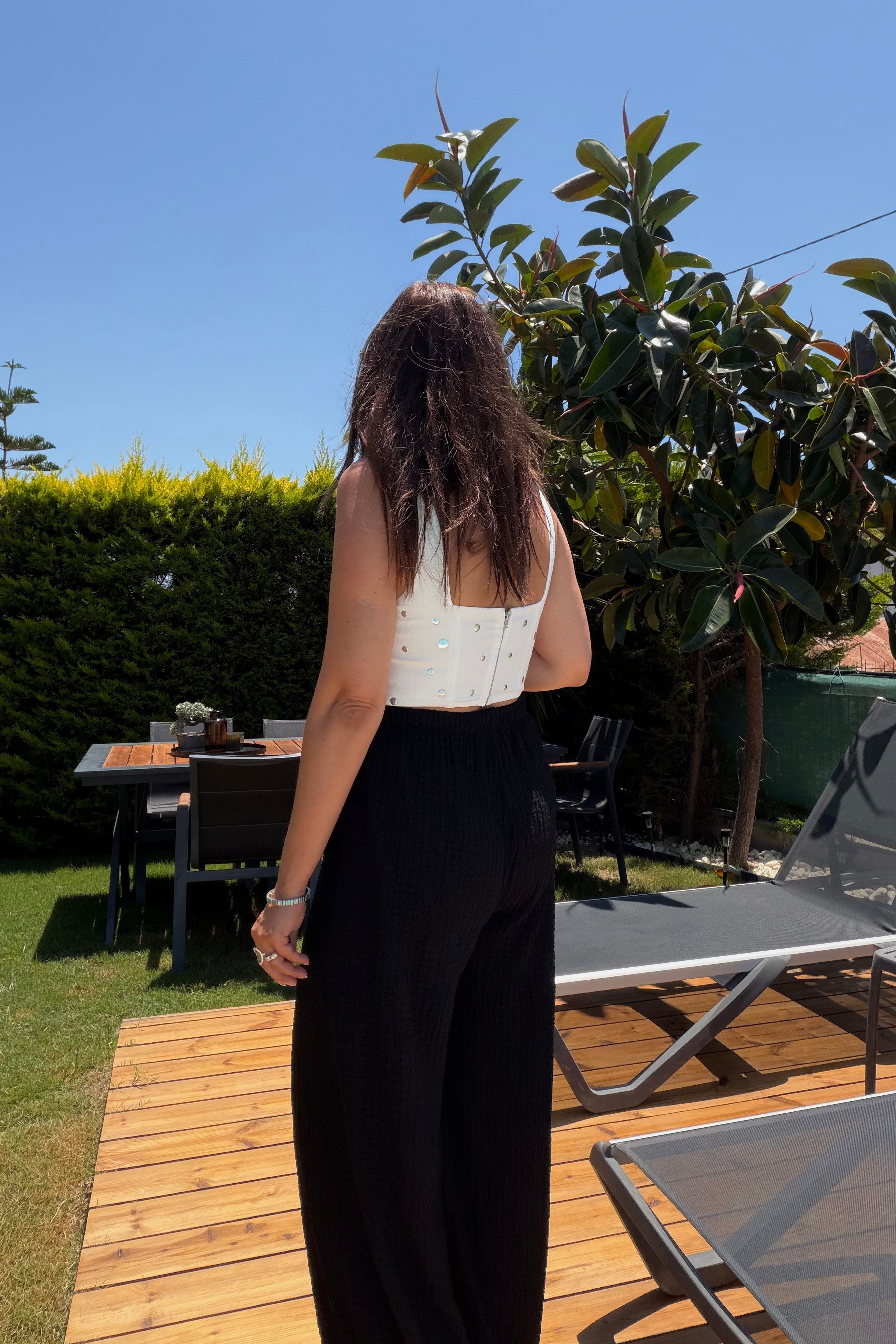 Zımbalı Büstiyer BEYAZ