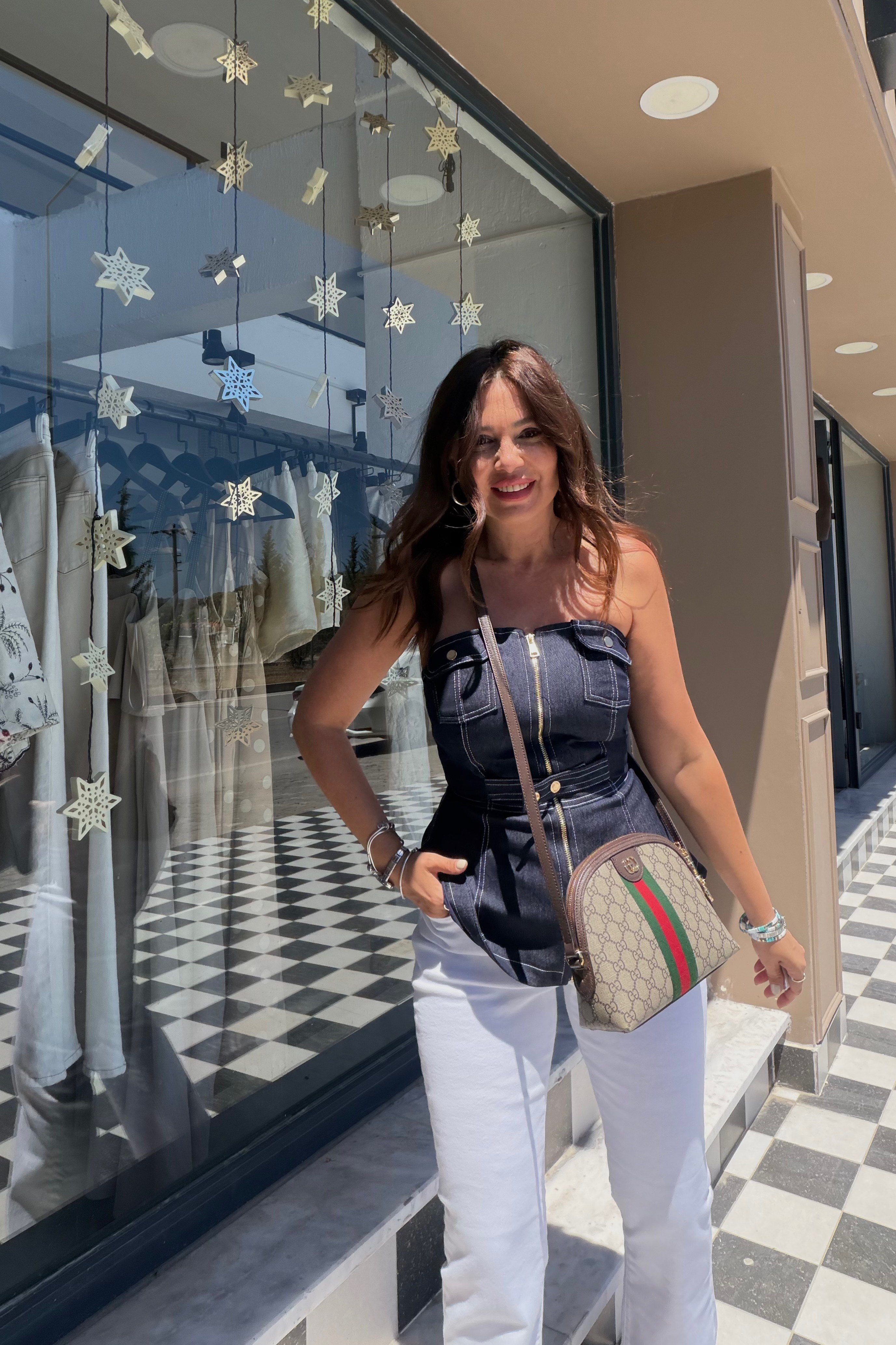 Zımbalı Denim Büstiyer LACİVERT