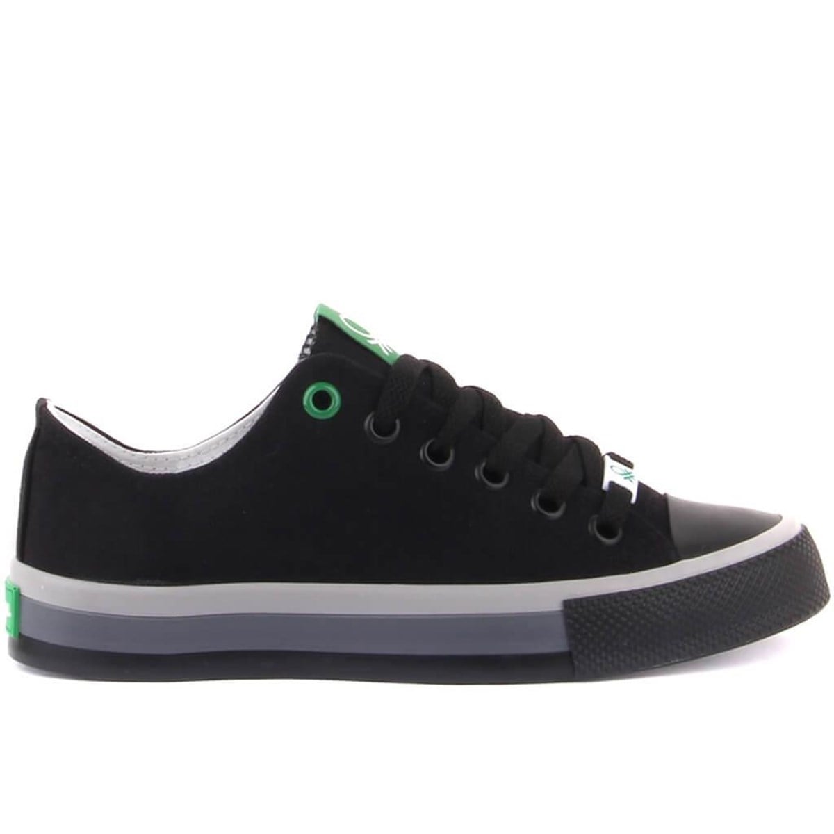 Benetton BN-30176 Siyah Converse Kadın Ayakkabı
