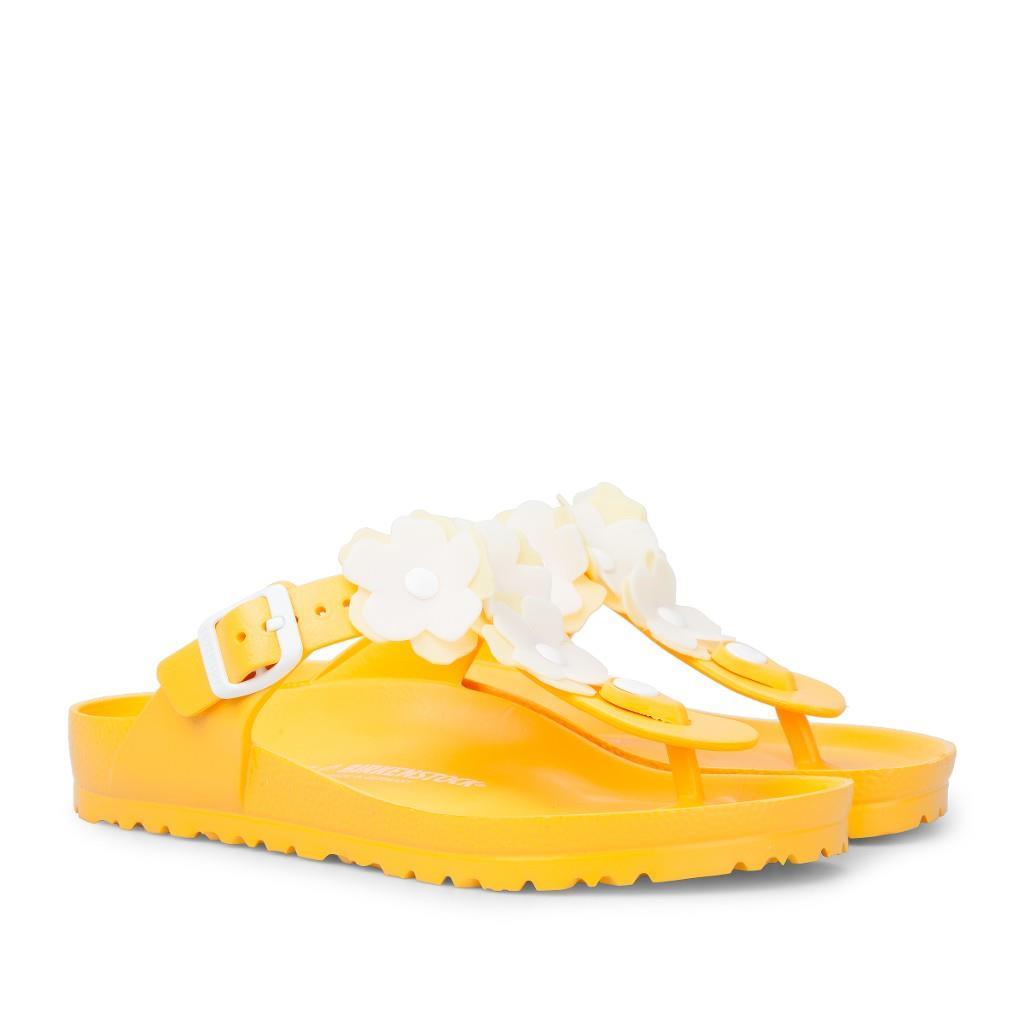 Birkenstock 1011904 Gizeh Eva Flower Scuba Yellow Kadın Parmakarası Terlik