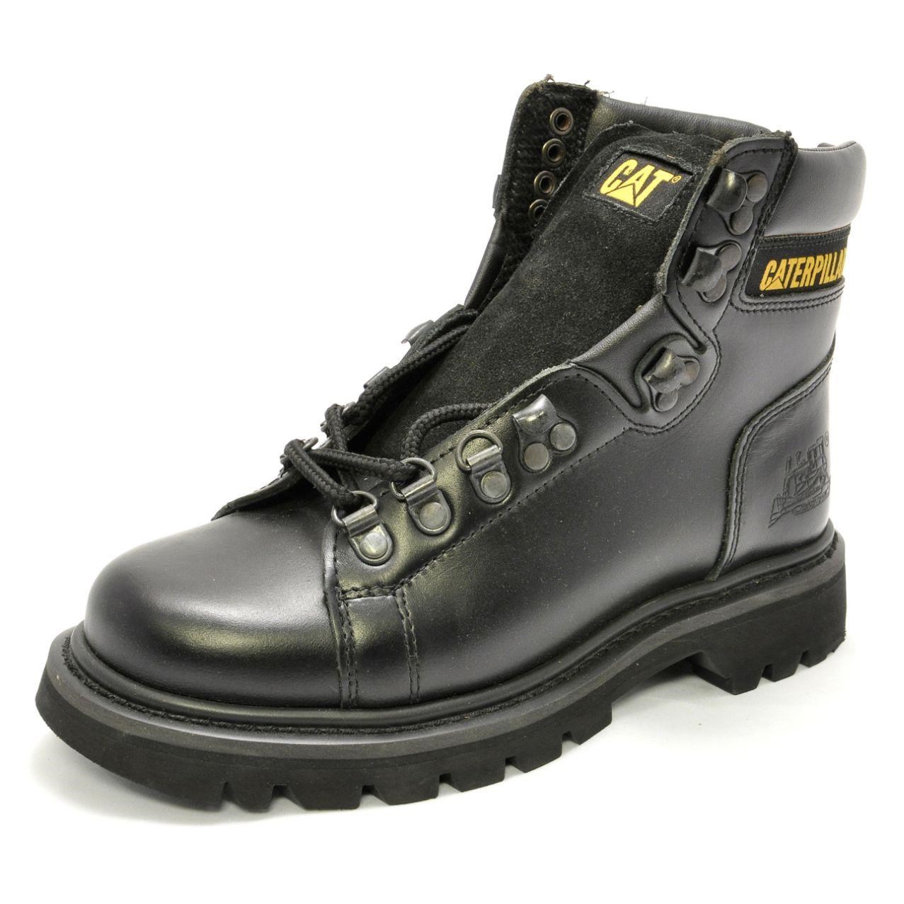 Caterpillar Alaska Black Deri Erkek Bot