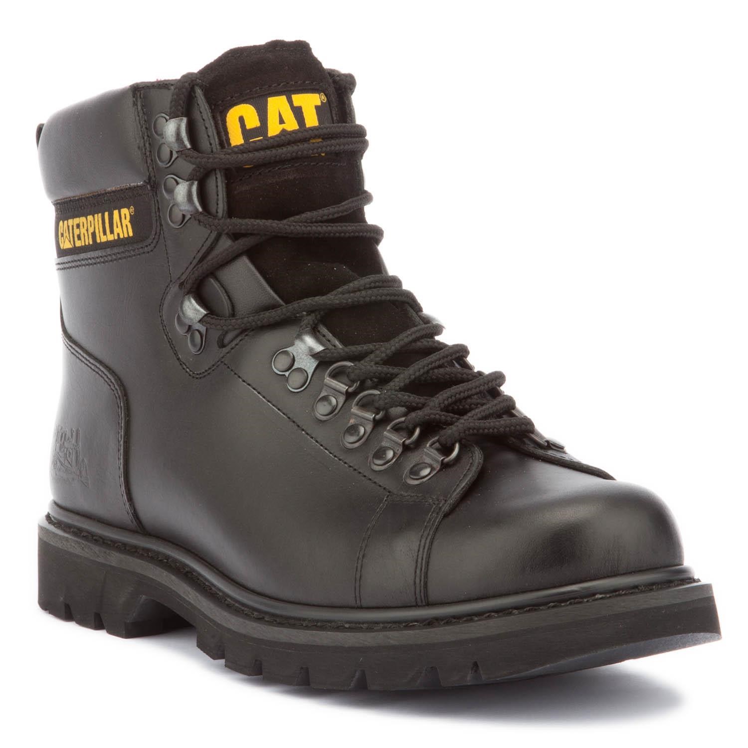 Caterpillar Alaska Black Deri Erkek Bot