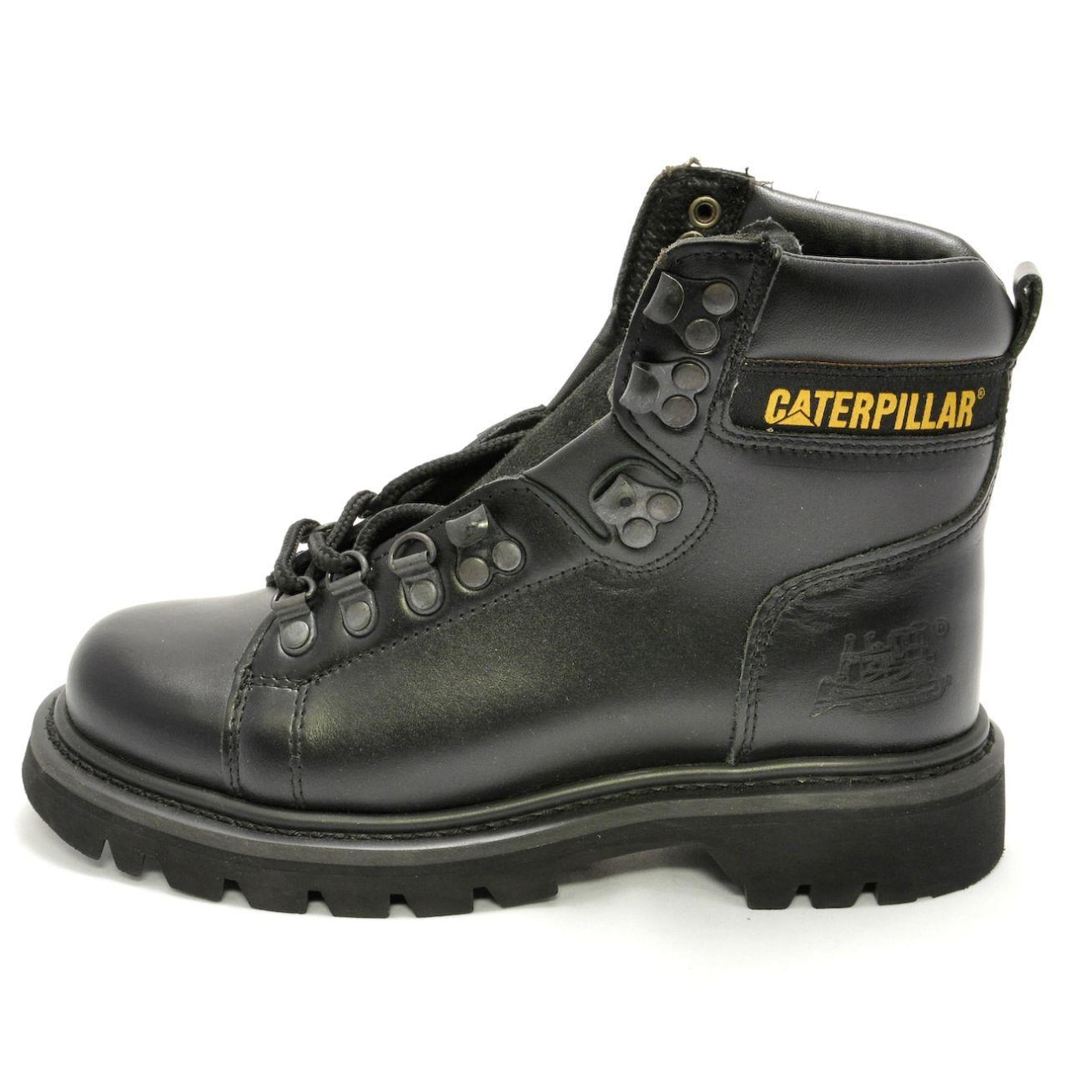 Caterpillar Alaska Black Deri Erkek Bot