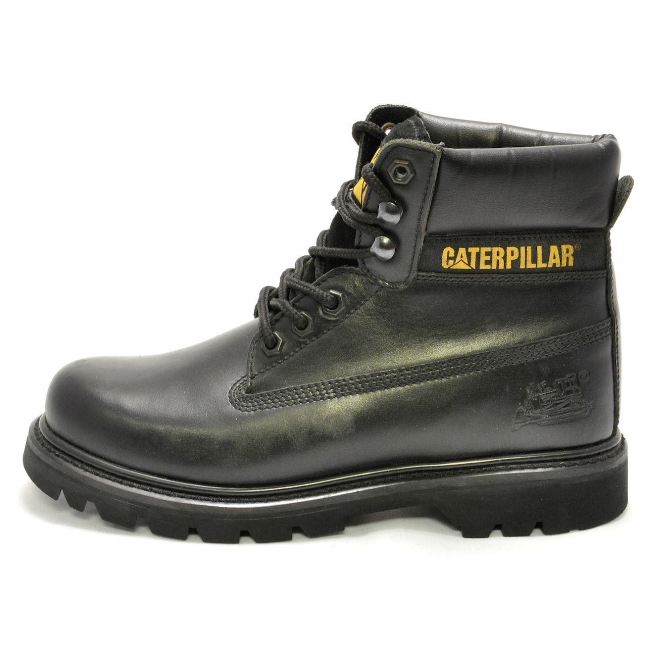 Caterpillar Colorado Black Deri Erkek Bot