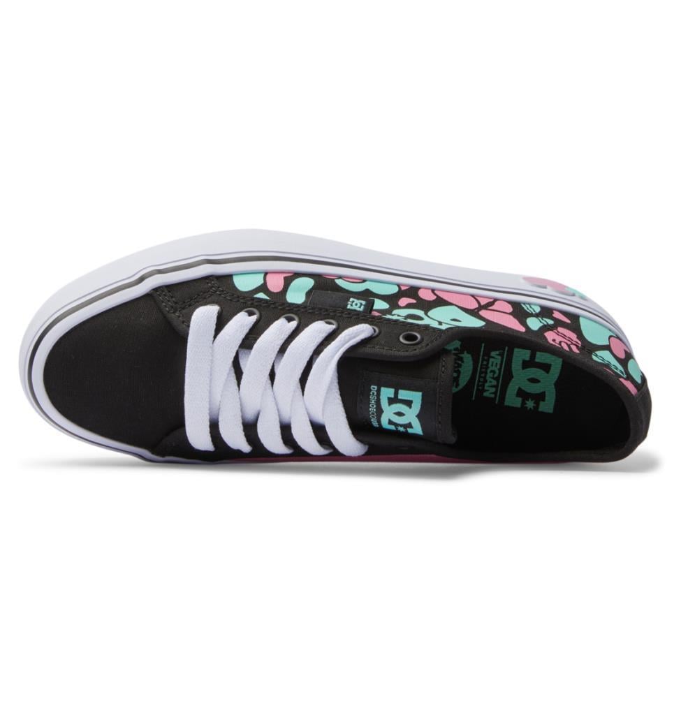 DC Shoes ADJS300280 Manual Platform Black/Crazy Pink/Turquoise Kadın Sneaker