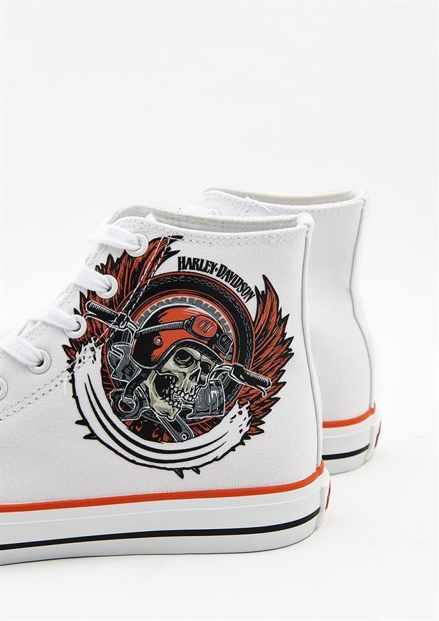 Harley Davidson 023M100358 Pittsburgh White Erkek Sneaker