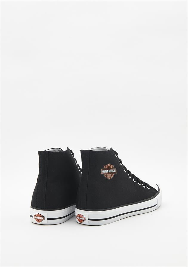 Harley Davidson 023M100382 Pittsburgh Plain Black Erkek Sneaker