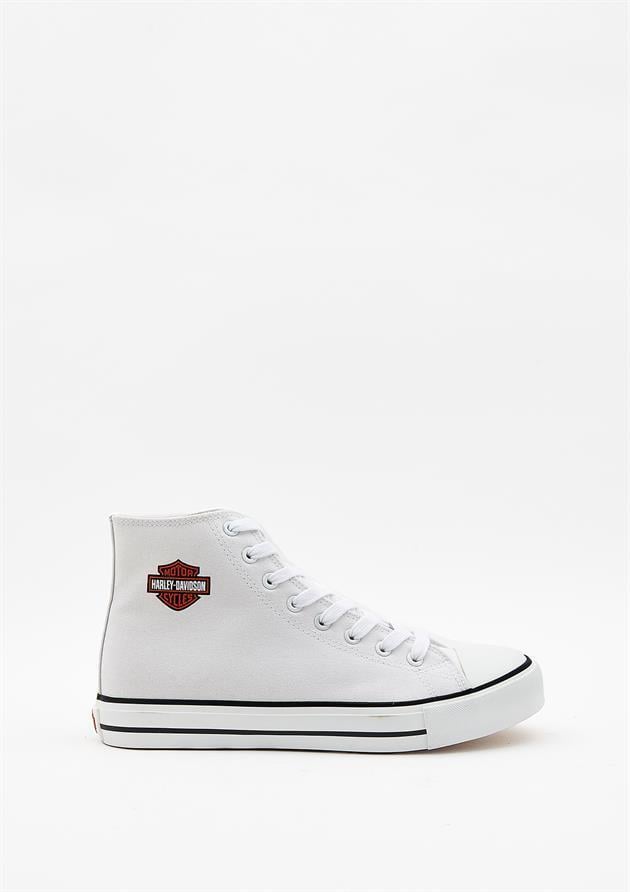 Harley Davidson 023M100382 Pittsburgh Plain White Erkek Sneaker