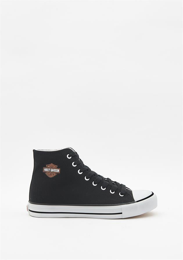 Harley Davidson 023M100382 Pittsburgh Plain Black Erkek Sneaker