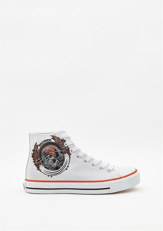 Harley Davidson 023Z100150 Pittsburgh White Kadın Sneaker