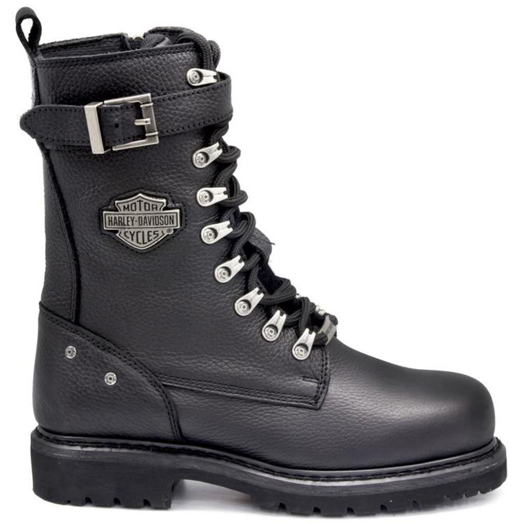 Harley Davidson 025G100385 Gladis Black Baskılı Deri Kadın Bot