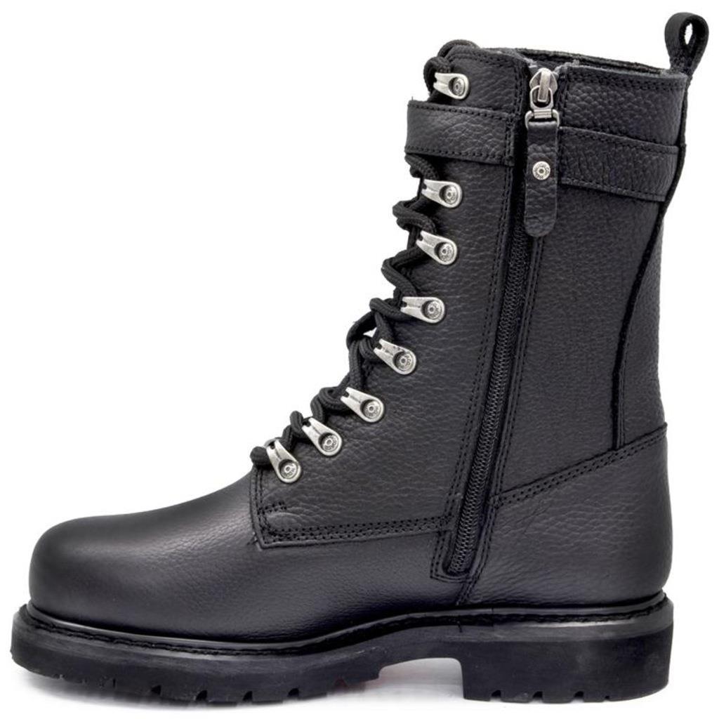 Harley Davidson 025G100385 Gladis Black Baskılı Deri Kadın Bot