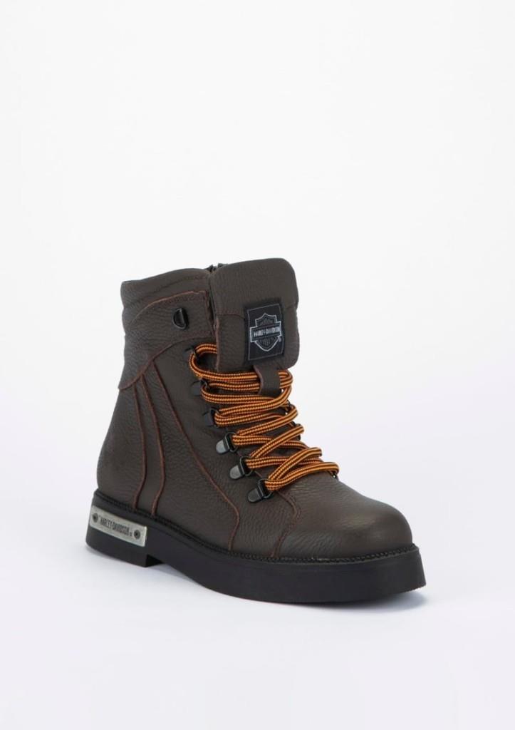 Harley Davidson 026G100011 Melfi Brown Baskılı Deri Kadın Bot