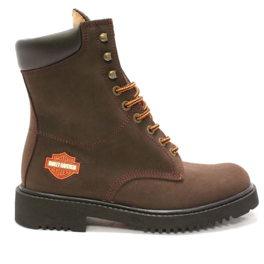 Harley Davidson 558 Steel Toe Hi Dark Brown Nubuk Erkek Bot