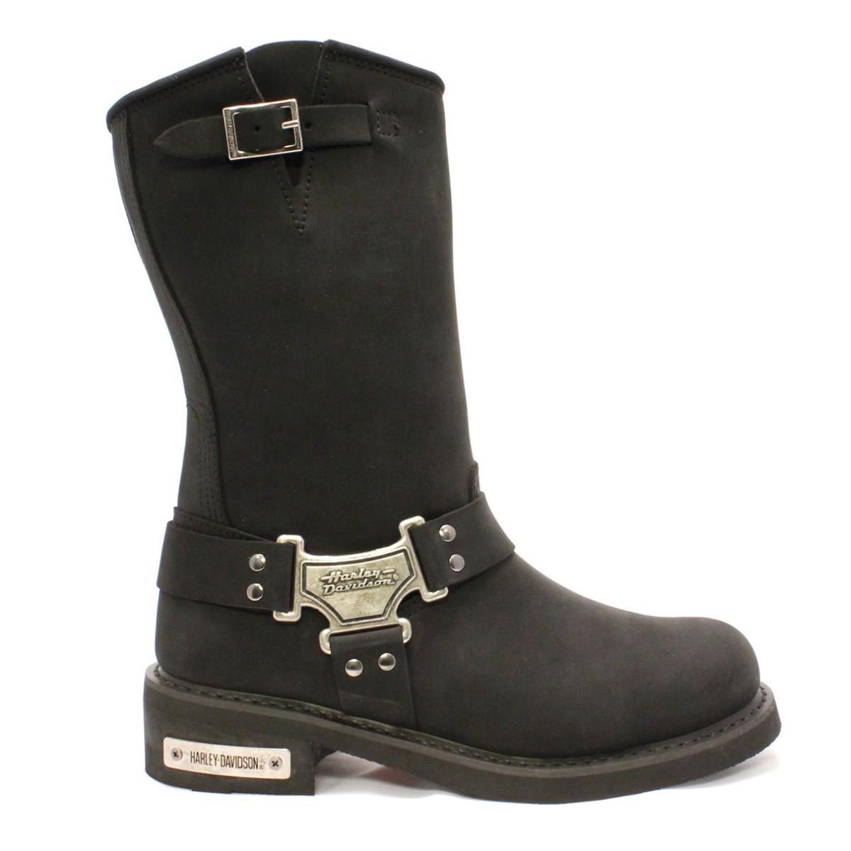 Harley Davidson Bailey Black Nubuk Kadın Çizme