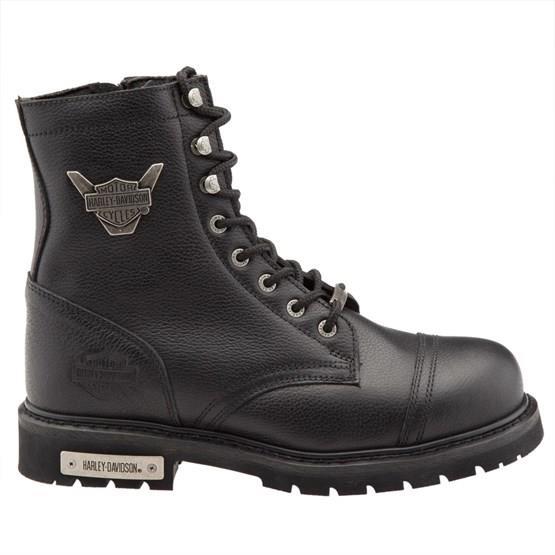Harley Davidson Colmar Black Baskılı Deri Erkek Bot