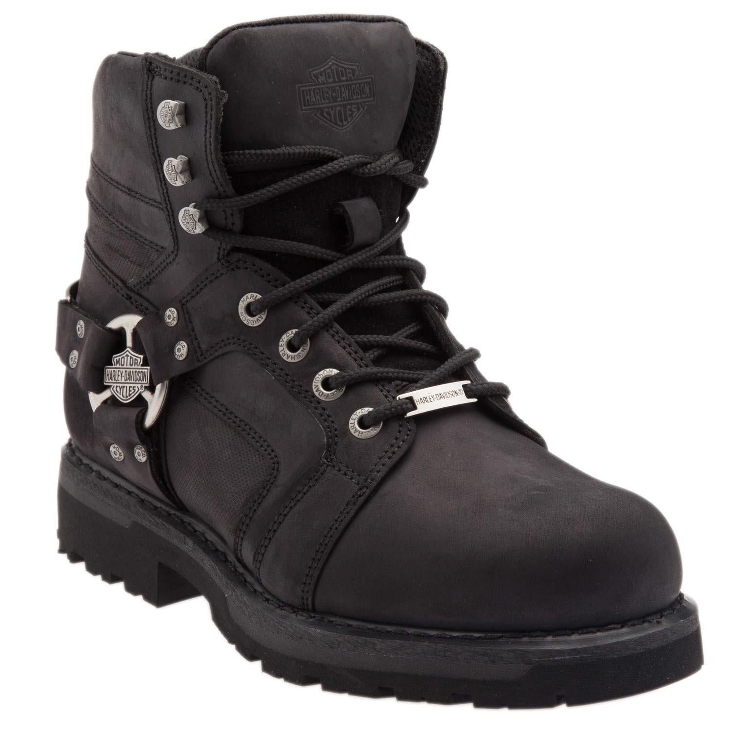 Harley Davidson Edgemor Black Deri Nubuk Erkek Bot