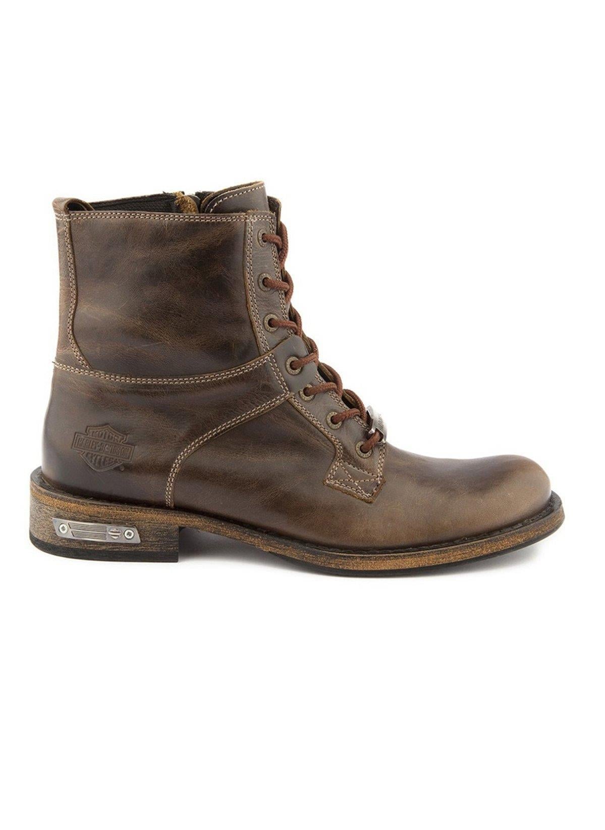 Harley Davidson Edward Dark Brown Deri Erkek Bot