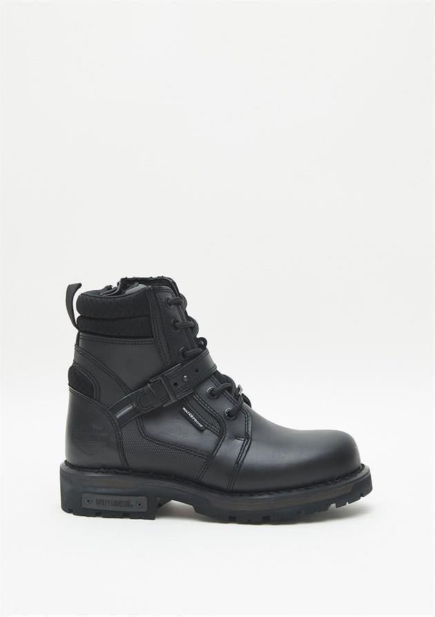 Harley Davidson Franco Waterproof Black Deri Erkek Bot