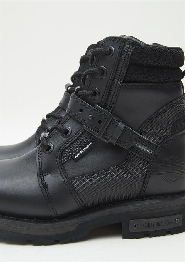 Harley Davidson Franco Wp Black Nubuk Erkek Bot