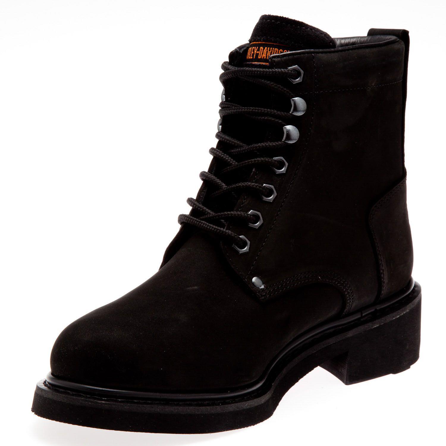 Harley Davidson Gibson Black Nubuk Kadın Bot