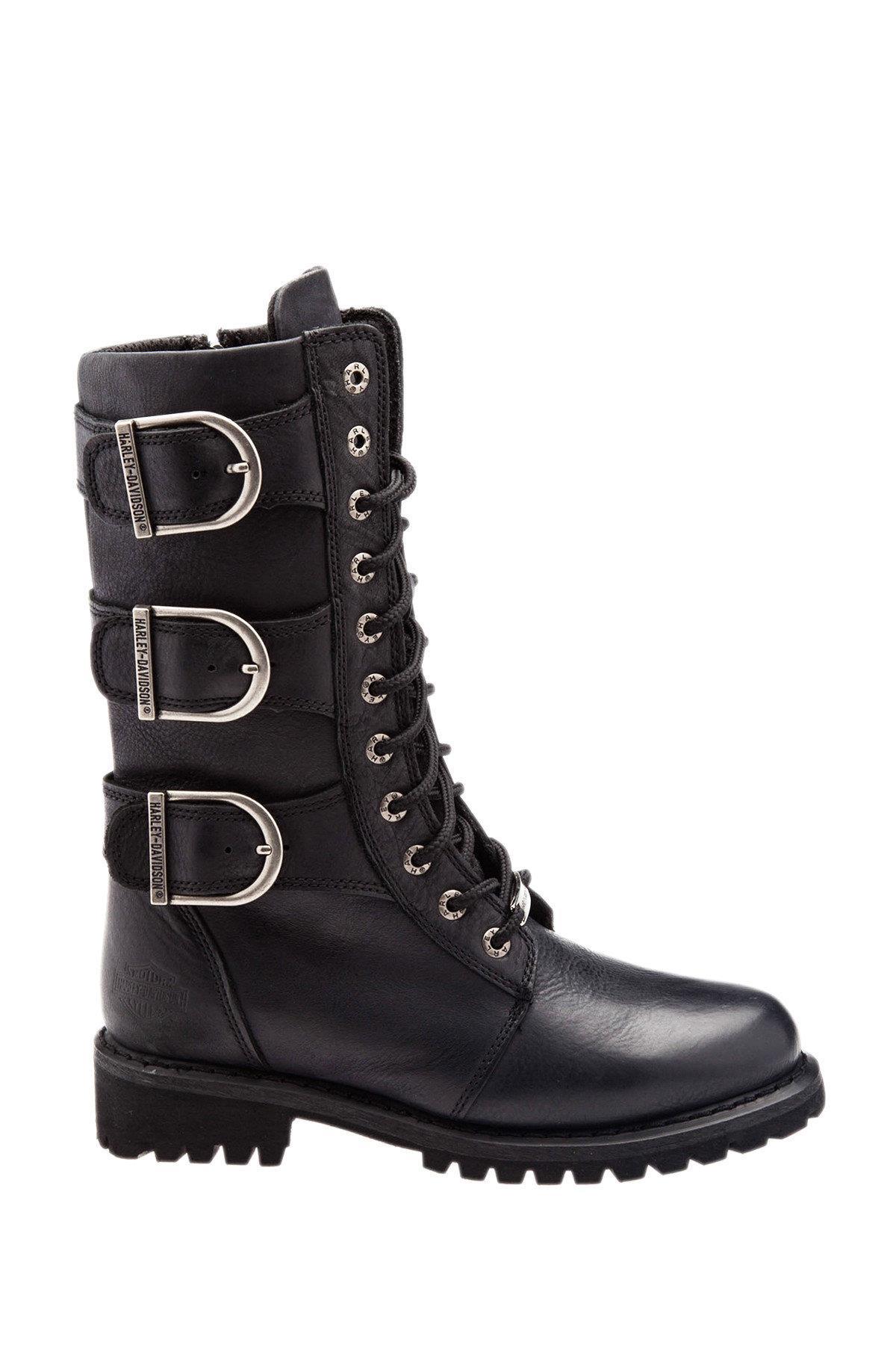 Harley Davidson Kiley Black Deri Kadın Bot
