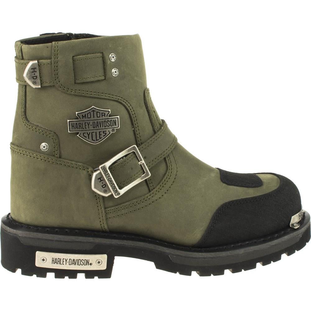 Harley Davidson Kingmont Olive Crazy Deri Kadın Bot