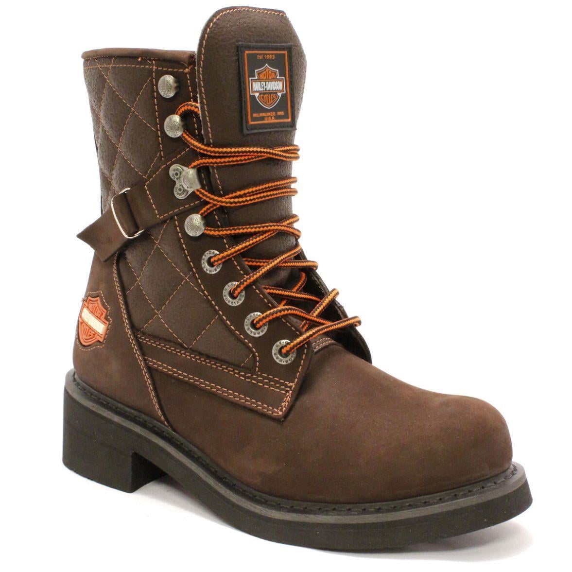 Harley Davidson New Worker Dark Brown Crazy Deri Kadın Bot