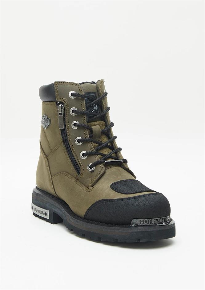 Harley Davidson Renshaw Olive Crazy Deri Erkek Bot