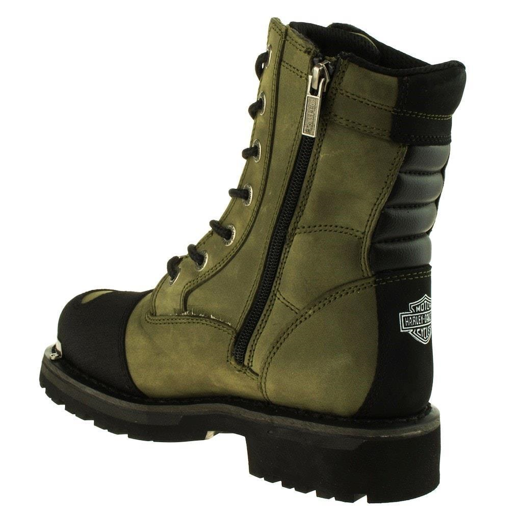 Harley Davidson Riddick Olive Crazy Deri Erkek Bot