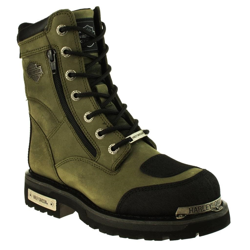 Harley Davidson Riddick Olive Crazy Deri Erkek Bot