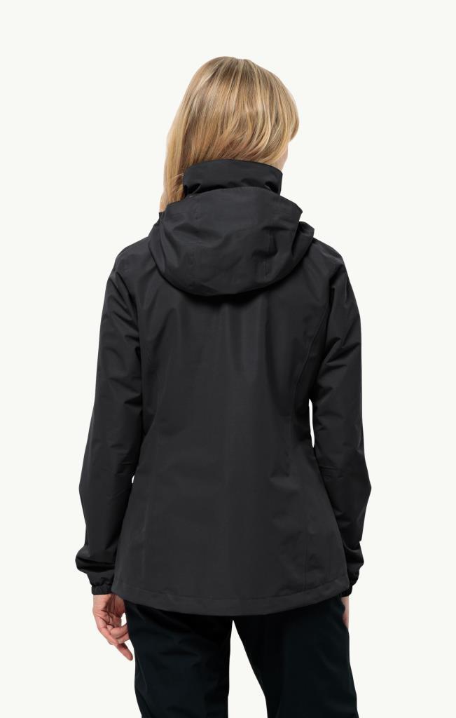 Jack Wolfskin 1111202_6000 Stormy Point 2L JKT W Black Kadın Outdoor Ceket
