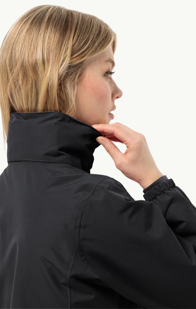Jack Wolfskin 1111202_6000 Stormy Point 2L JKT W Black Kadın Outdoor Ceket