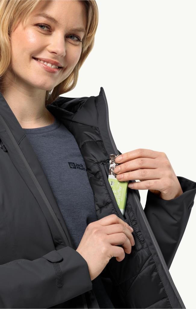 Jack Wolfskin 1111592_6000 Wisper Ins JKT W Black Kadın Outdoor Ceket