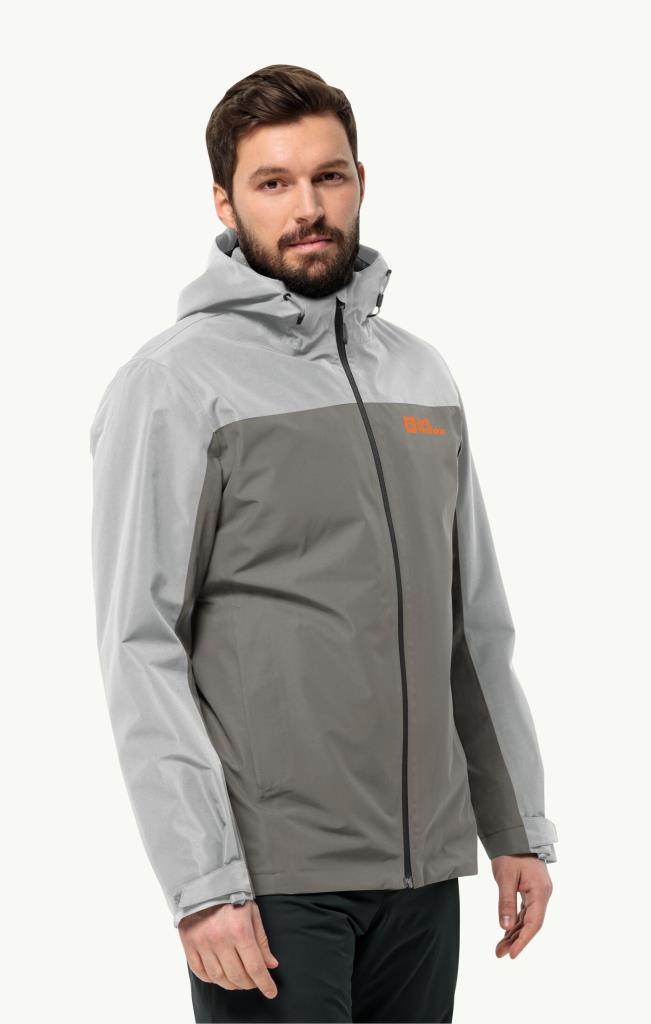 Jack Wolfskin 1115311_6185 TAUBENBERG 3IN1 JKT M Smokey Grey Erkek Outdoor Ceket