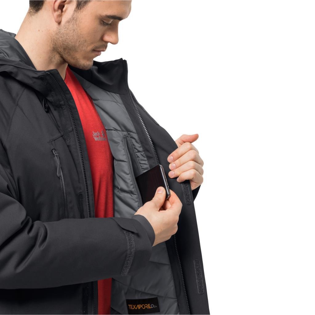 Jack Wolfskin 1115321_6000_002 Troposphere Ins Jacket M Black Erkek Outdoor Ceket