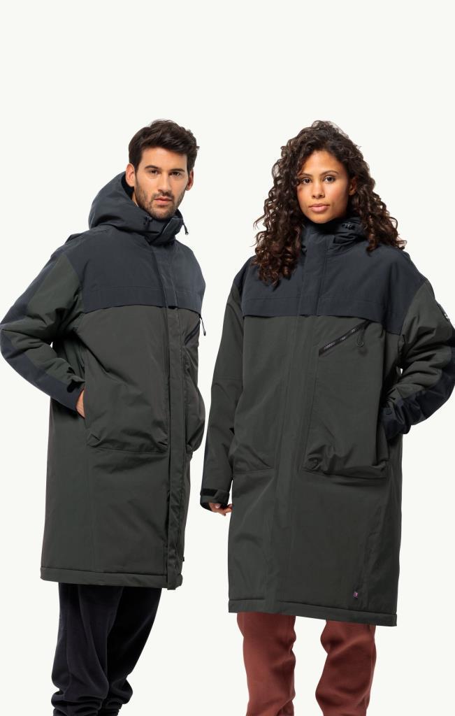 Jack Wolfskin 1116161_4136 Heumarkt 2L Parka Slate Green Unisex Outdoor Parka