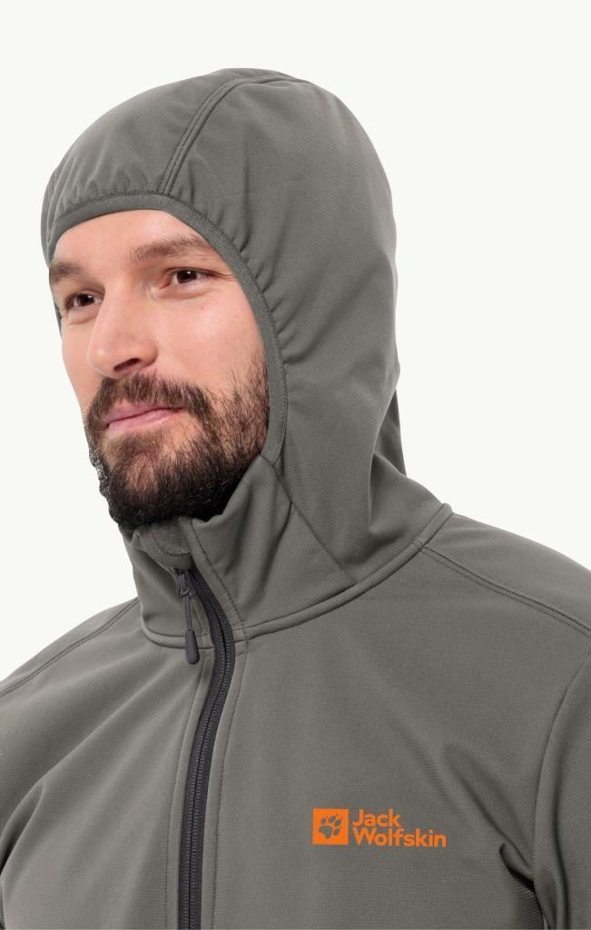 Jack Wolfskin 1307471_6185 Bornberg Hoody M Smokey Grey Erkek Outdoor Ceket