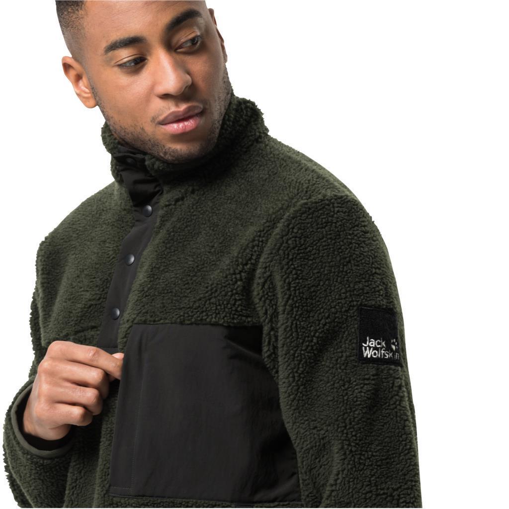 Jack Wolfskin 1710601_4018 Pank Snap Antique Green Erkek Outdoor Polar