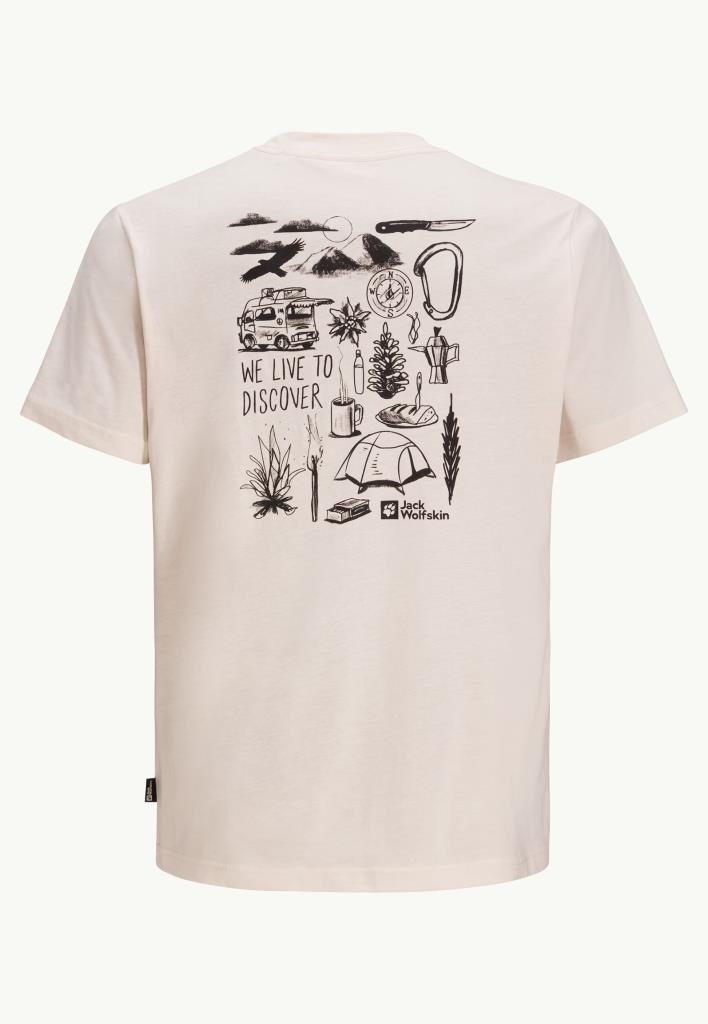 Jack Wolfskin 1809761TR Discover T M Seashell Erkek Tshirt